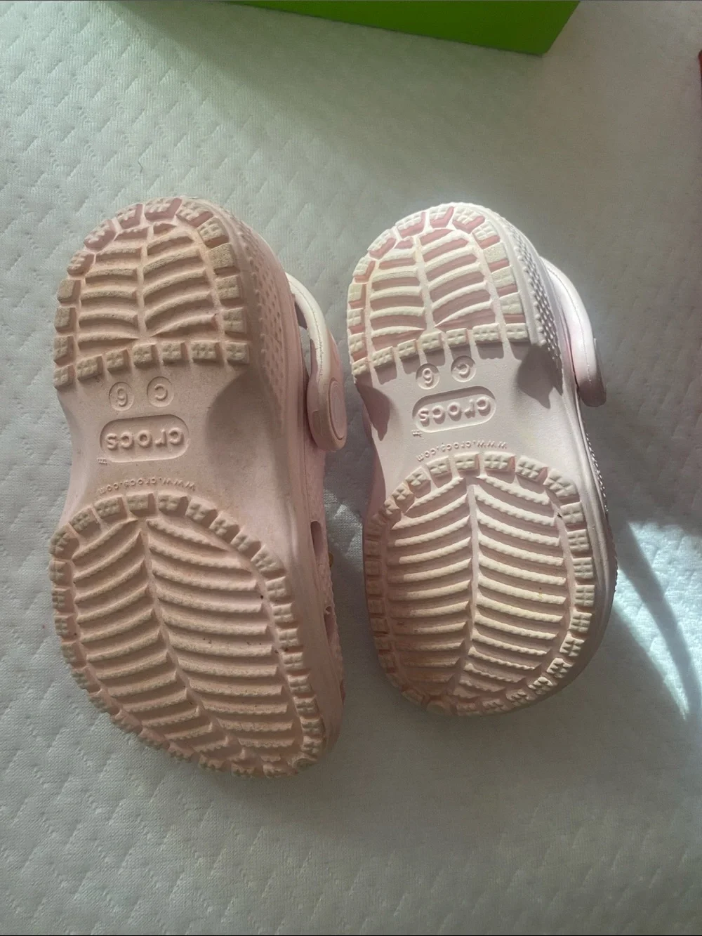 CROCS Kids Pink Clog Sandals with Jewel & Bow Charms